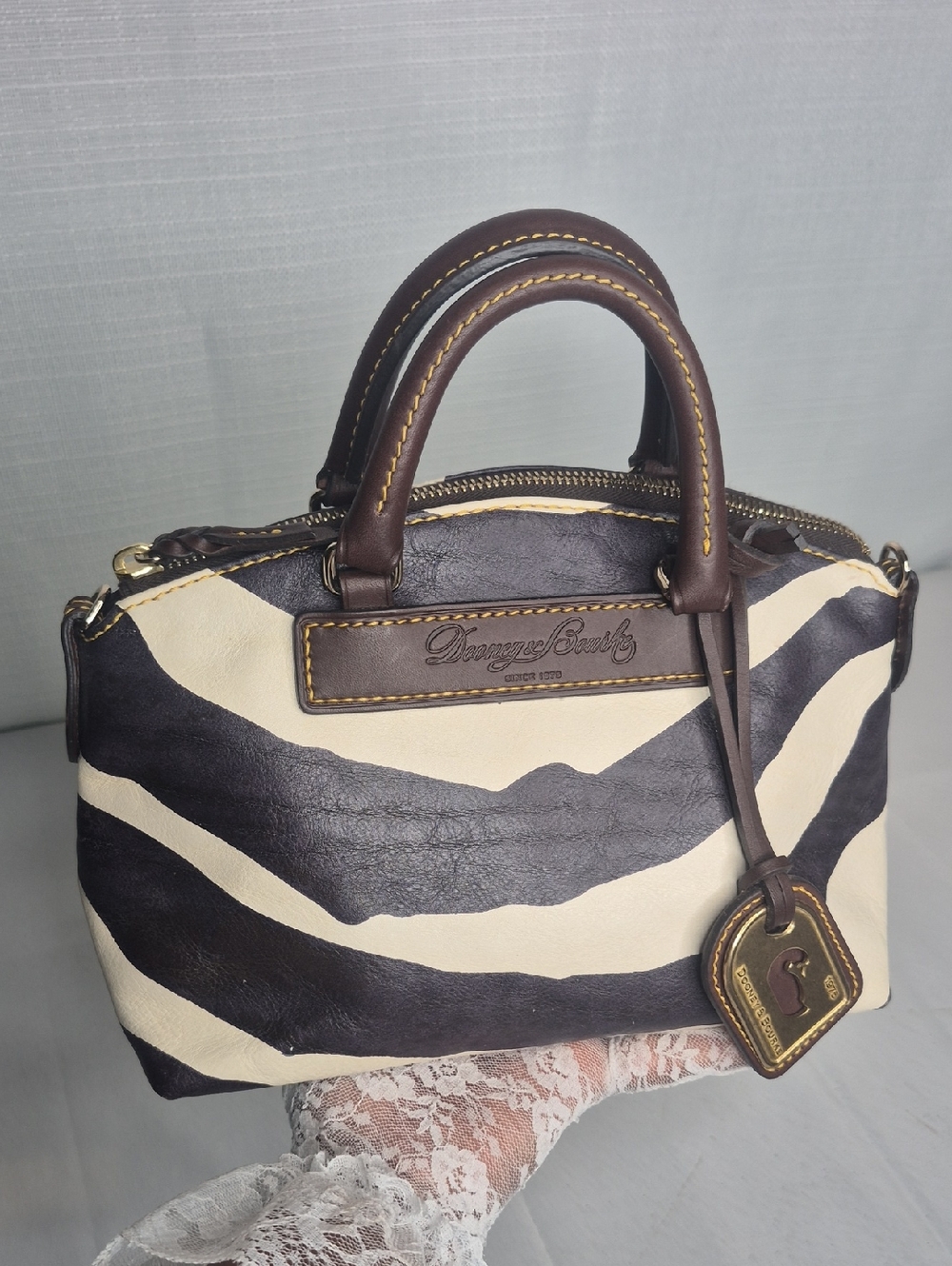 Dooney & Bourke Small Zebra Print Bag - Picture 5 of 17